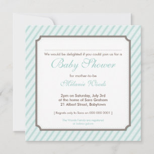 BABY SHOWER INVITES :: candy stripes 8SQ