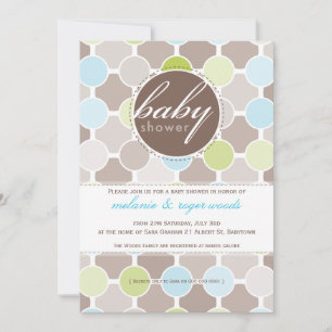 BABY SHOWER INVITES :: fizzy spots 6P