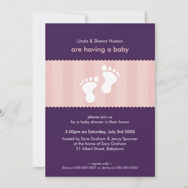 BABY SHOWER INVITES :: happy feet 16P (Front)