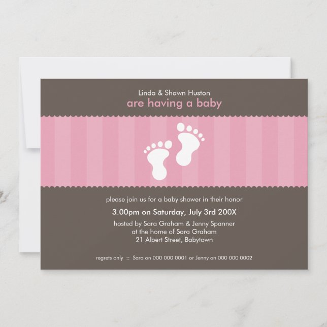 BABY SHOWER INVITES :: happy feet 1L (Front)
