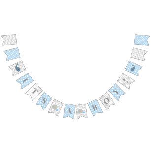 Baby Shower It's A Boy Party Banner Bunting Flags