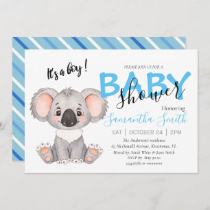 Baby Shower jungle safari zoo animals Announcement