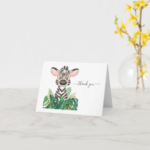 Baby Shower Jungle Watercolor Card
