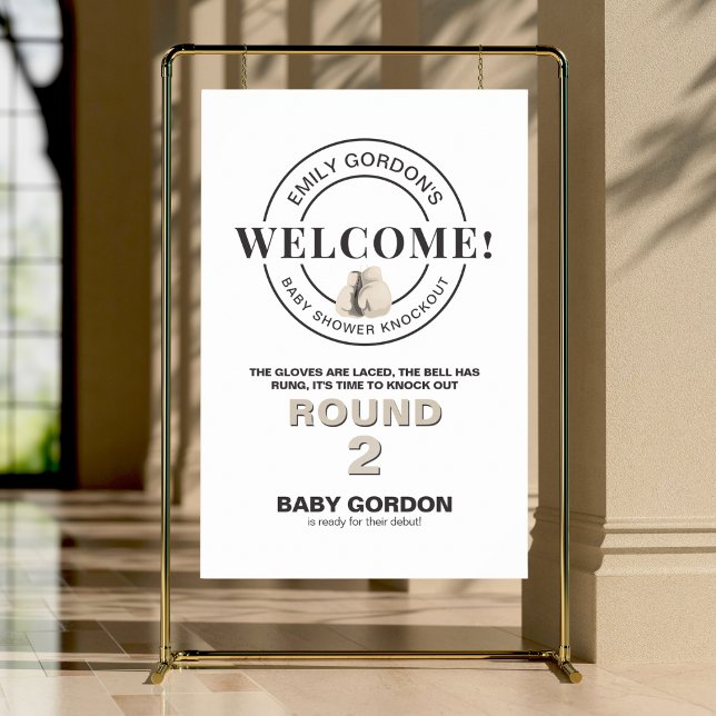 Baby Shower Knockout Welcome Sign Poster (Baby Shower Knockout Welcome Sign)