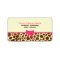Baby Shower Label - Giraffe Print & Pink