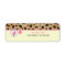 Baby Shower Label - Leopard Print & Diaper Pin