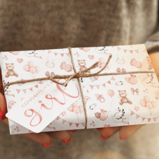 Baby Shower Large Wrapping Paper Rolls 