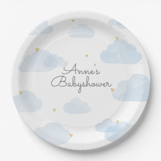 Baby shower lightweight paper board plate