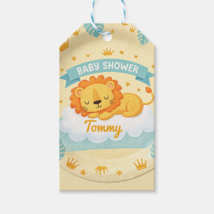 Baby Shower Lion  custom name – Cute Safari Jungle Gift Tags