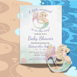 Baby Shower Little Mermaid Invitation
