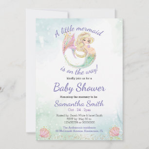 Baby Shower Little Mermaid Invitation