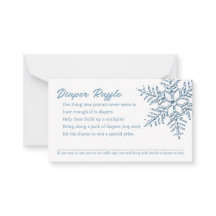 Baby Shower Little Snowflake Diaper Raffle