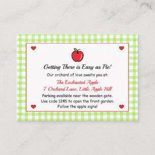 Baby Shower Location & Access – Apple Orchard Them Enclosure Card