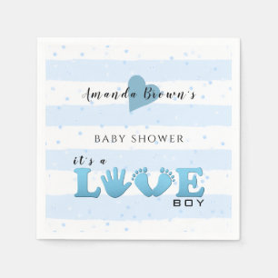 Baby Shower Love Baby Boy Napkin