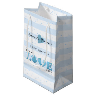 Baby Shower Love Baby Boy Small Gift Bag