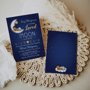 Baby Shower Love You The Moon and Back Invitation