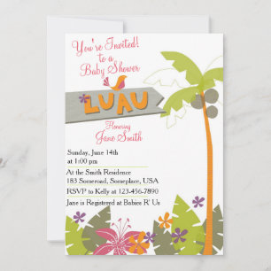Baby Shower Luau Invitation