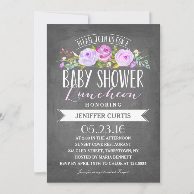Baby Shower Luncheon | Baby Shower Invitation (Front)