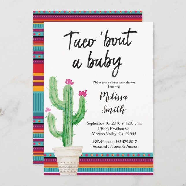 Baby Shower Meixcan Invitation (Front/Back)