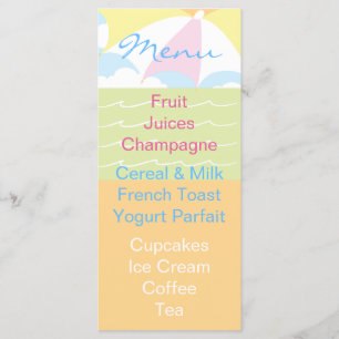 Baby Shower Menu Beach Ball