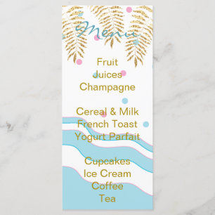 Baby Shower Menu "Flamingo Mummy & Baby"