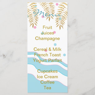 Baby Shower Menu "Flamingo Mummy & Baby"