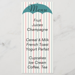 Baby Shower Menu "Umbrella Picnic"