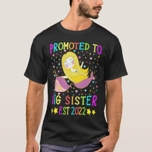 Baby Shower Mermaid Promoted to Big Sister EST 20 T-Shirt