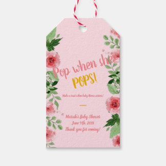 Baby shower mini champagne tag