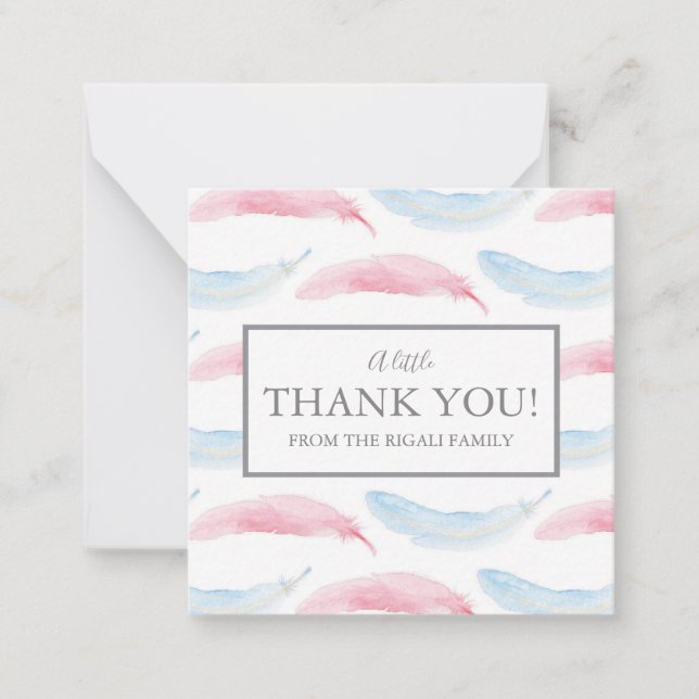 Baby Shower Mini Thank You Card (Front)