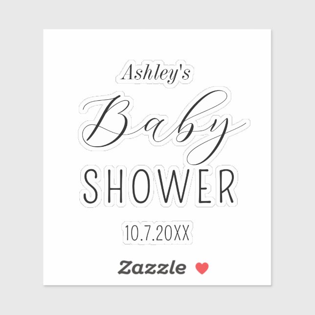 Baby Shower Minimalist Calligraphy (Sheet)