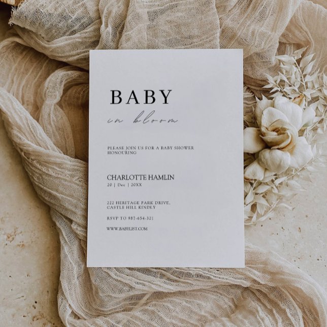 Baby Shower Minimalist Invitation Template (Baby Shower Minimalist Invitation Template)
