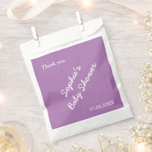 Baby Shower Minimalist Soft Purple Favour Bags