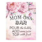 Baby Shower MOM-OSA BAR Sign Boho Flowers Feathers