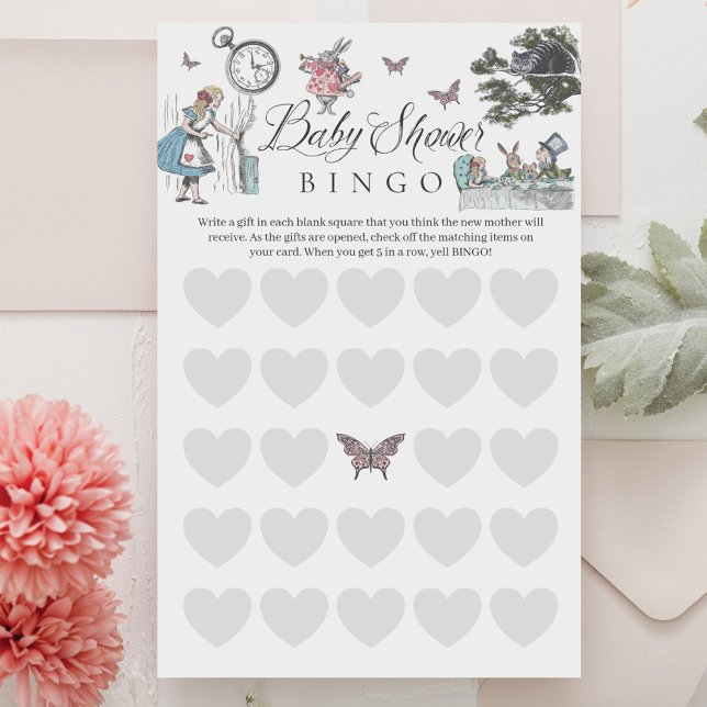 Baby Shower Mother-To-Be Alice in Wonderland Bingo (Creator Uploaded)