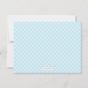 Baby Shower Mum Advice Card Blue Polka Dot