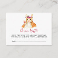 Baby Shower Mum And Baby Cat Diaper Raffle