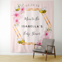 Baby Shower mum to bee pink florals girl