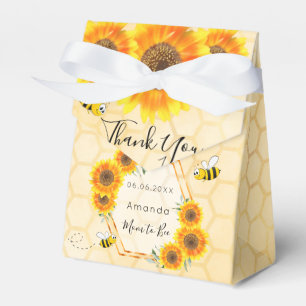 Baby shower mum to bee sunflowers thank you favour box