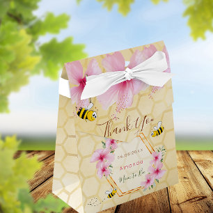 Baby shower mum to bee yellow girl thank you favour box