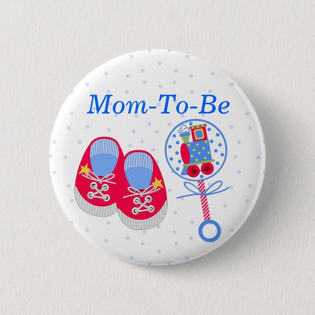 Baby Shower Mummy Pin Button (Front)