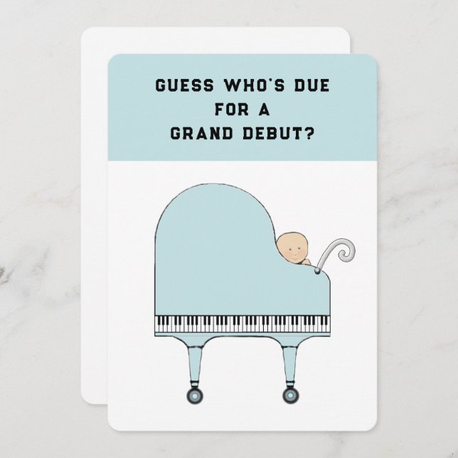 Baby Shower Music Theme Invitation (Front/Back)