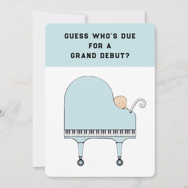 Baby Shower Music Theme Invitation (Front)