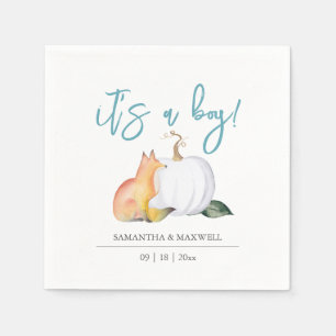 Baby Shower Napkins Fall Woodland Pumpkin