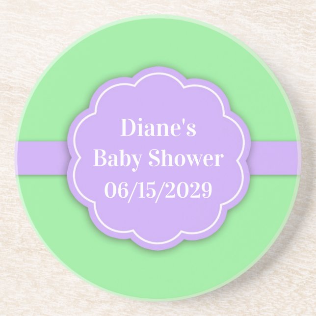 Baby Shower Neutral Coasters (Front)