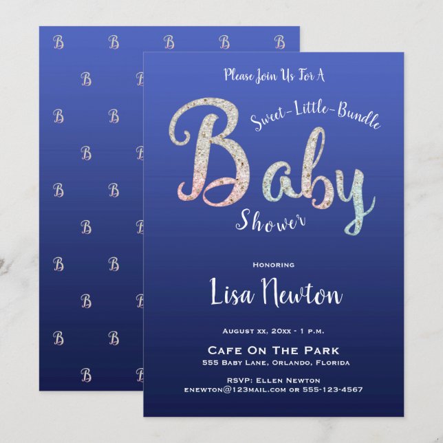 Baby Shower, New Baby, Invitation (Front/Back)