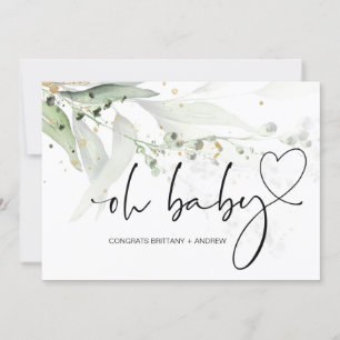 Baby Shower New Mom Congratulations Eucalyptus Card