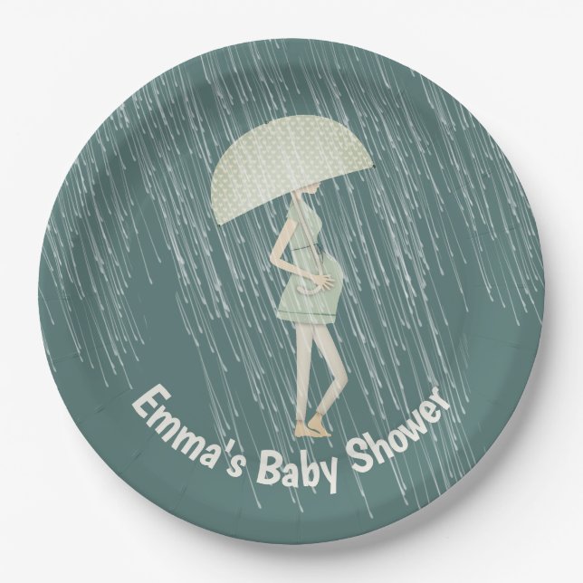 Baby Shower New Mum Paper Plate (Front)