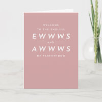 Baby shower new parents cute funny pink