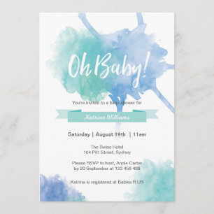 Baby Shower Oh baby splash invitation